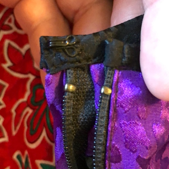 Vtg 80s UMI COLL Size 16 Silk VIVID Floral Geometric Zip-Back Pullover Artistic - Picture 11 of 12